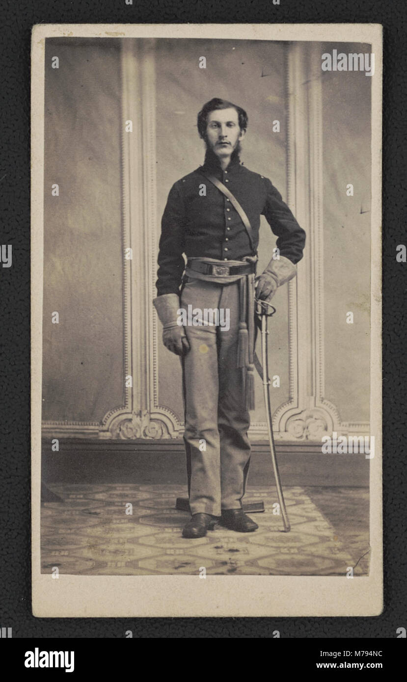 Captain James B. Loomis of Co. A and Co. M, 7th Michigan Cavalry Regiment in uniform LOC ppmsca.53956 Stock Photo