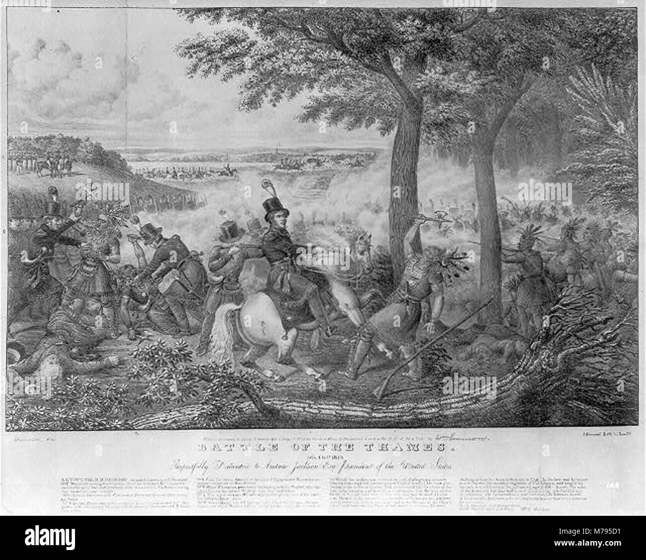 The Battle of the Thames, fought in 1813, is depicted in this ...