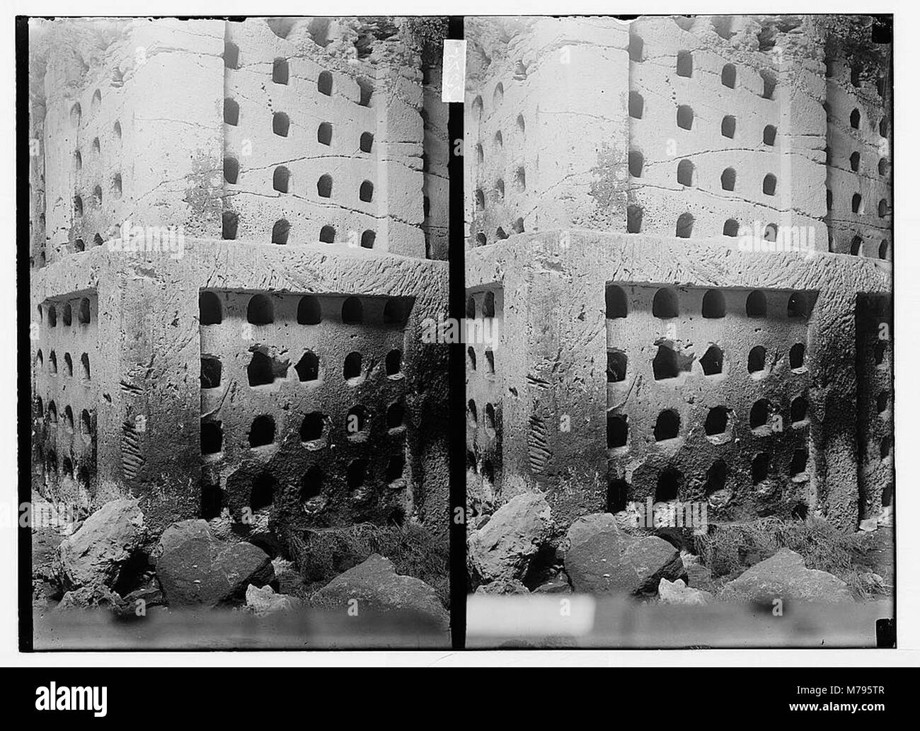 A photograph of Beit Jibrin, showcasing the columbarium, a structure ...