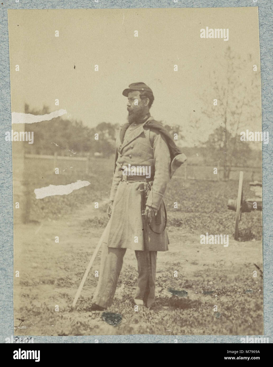 A photograph of the 7th New York State Militia camped at Camp Cameron ...