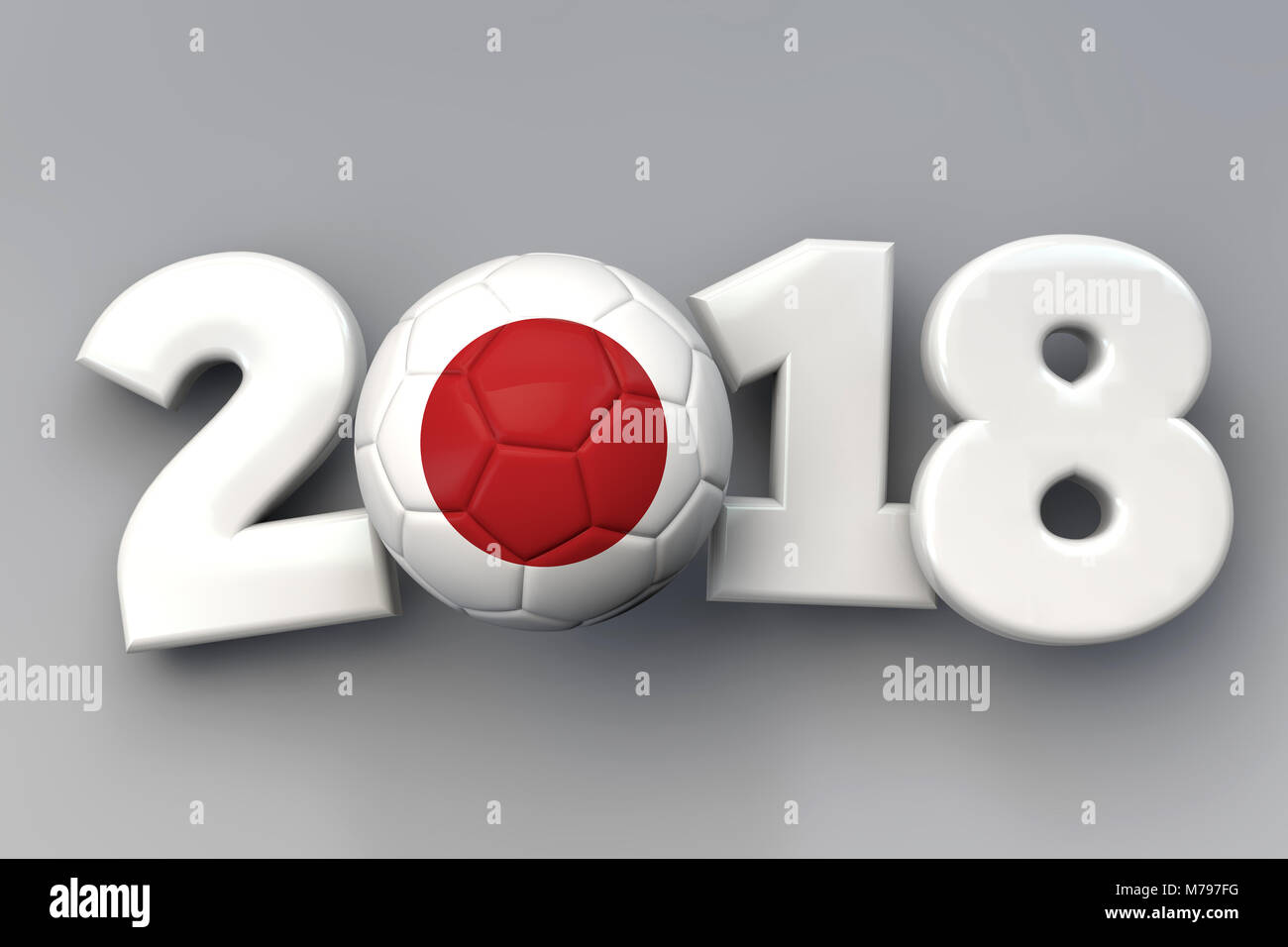 2018 Japan flag football background. 3D Rendering Stock Photo Alamy