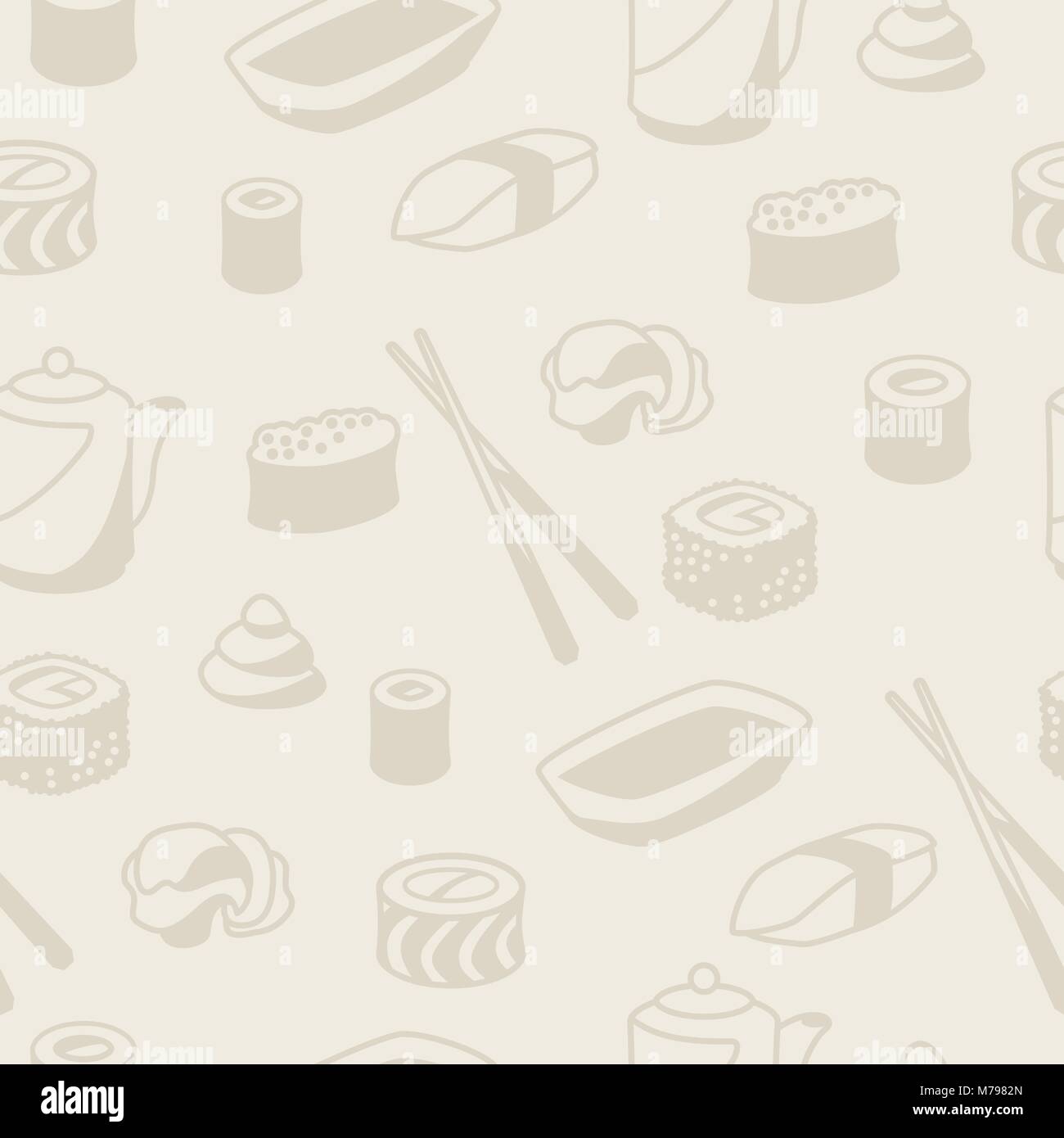 Seamless pattern with sushi Stock Vector Image & Art - Alamy