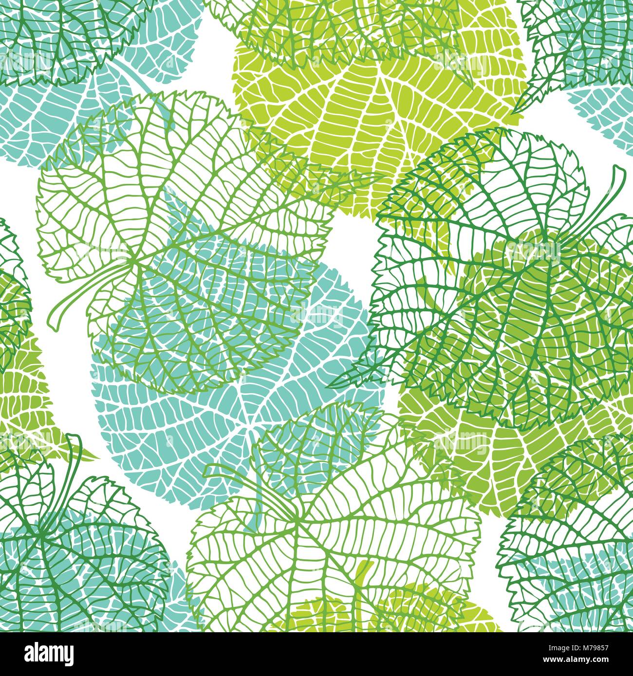 Seamless nature pattern with green leaves Stock Vector Image & Art - Alamy
