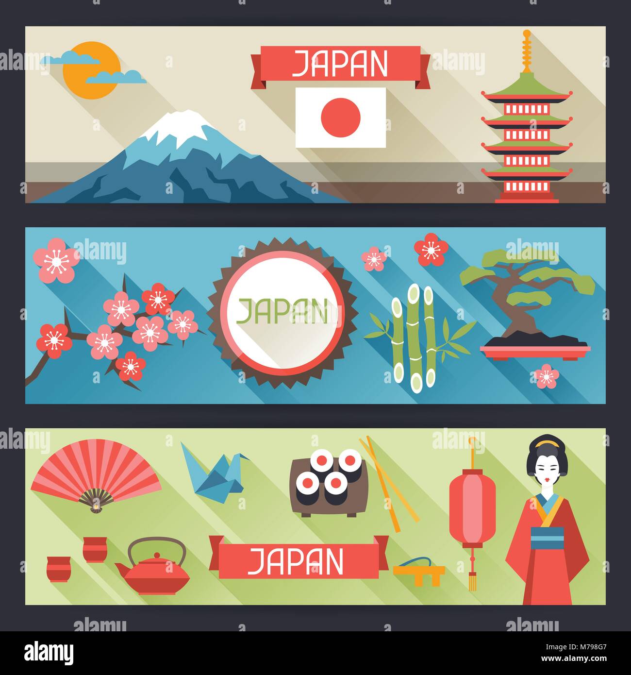 Japan banners design Stock Vector Image & Art Alamy