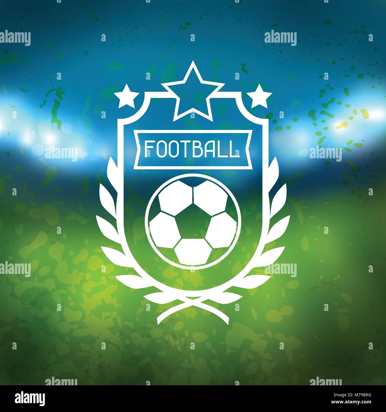 Sports Label With Football Symbols Stock Vector Image Art Alamy