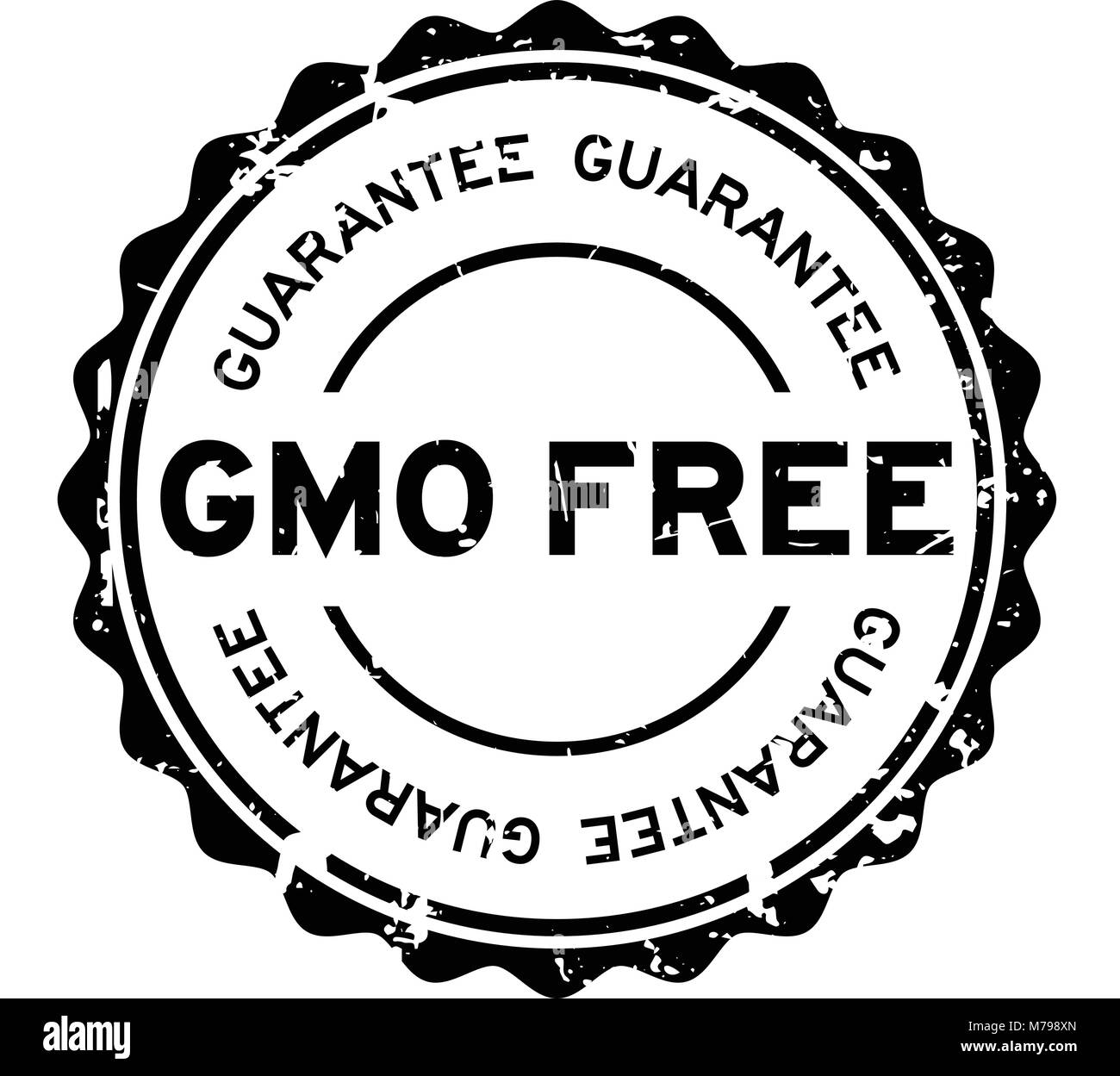 Gmo free seal vector Black and White Stock Photos & Images - Alamy