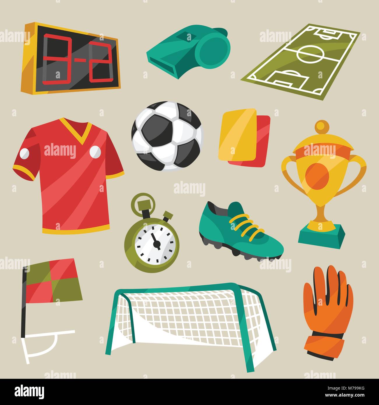 Set of sports soccer football symbols Stock Vector Image & Art Alamy
