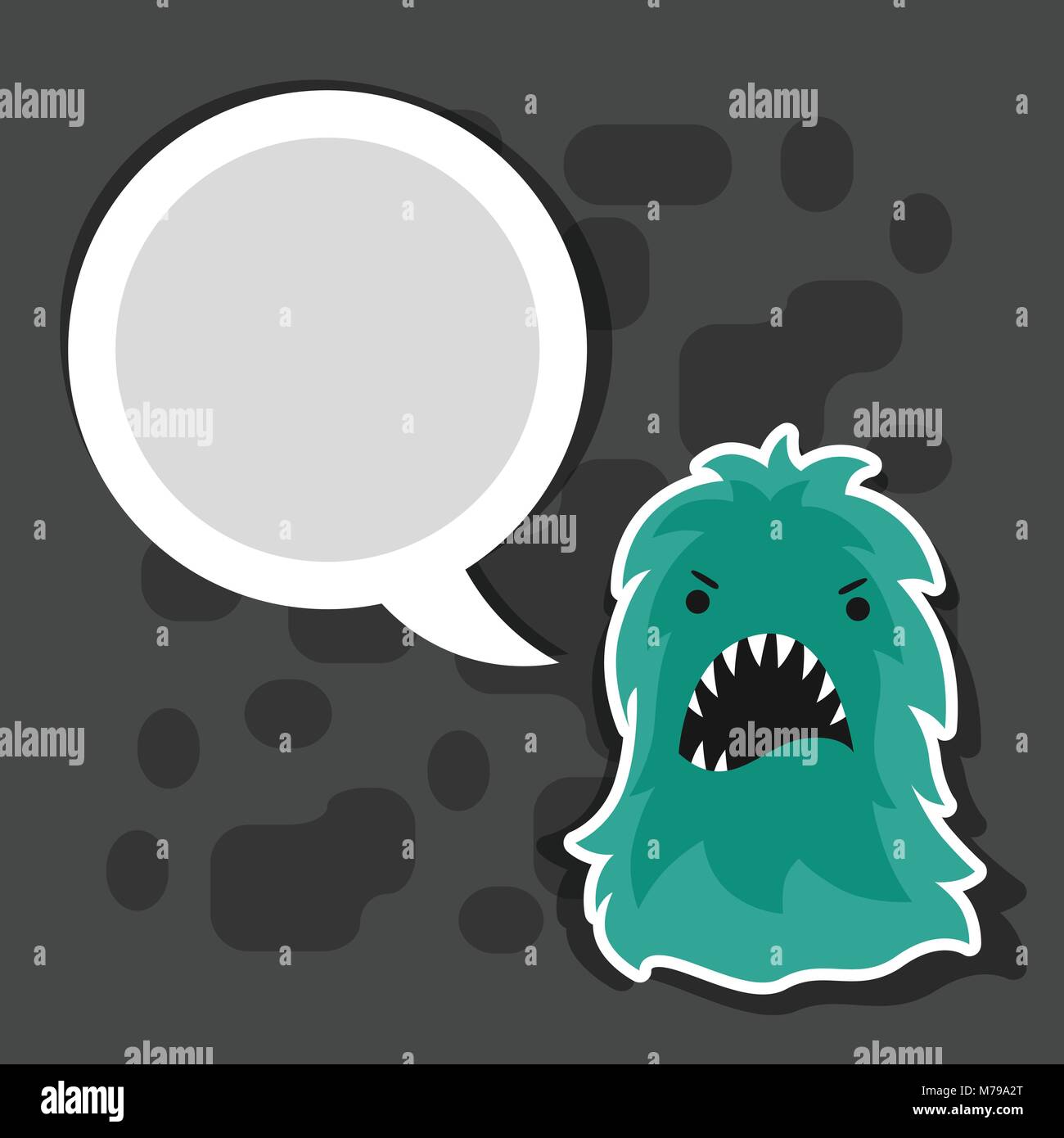 Background with little angry virus or monster Stock Vector Image & Art ...