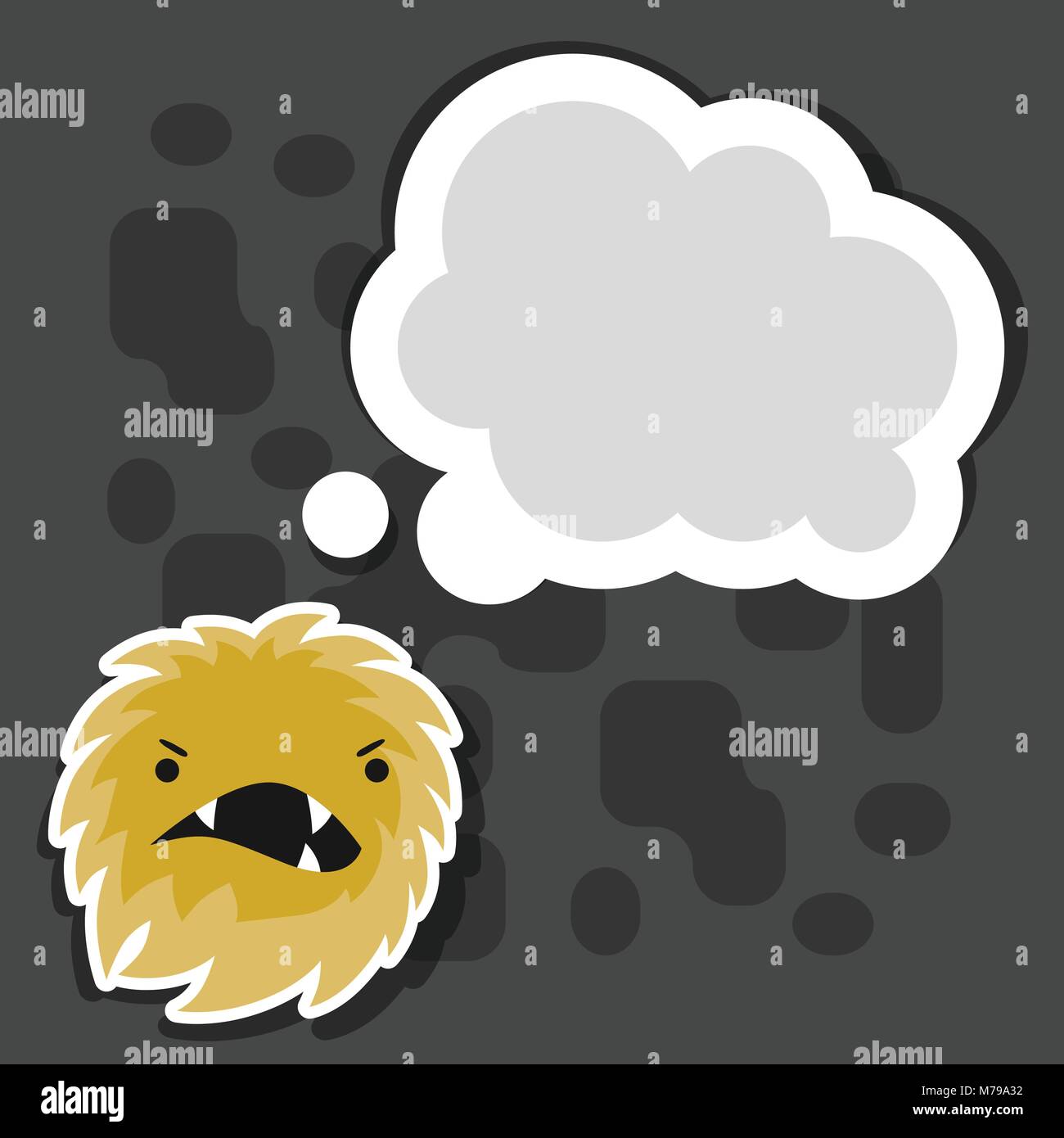 Background with little angry virus or monster Stock Vector Image & Art ...