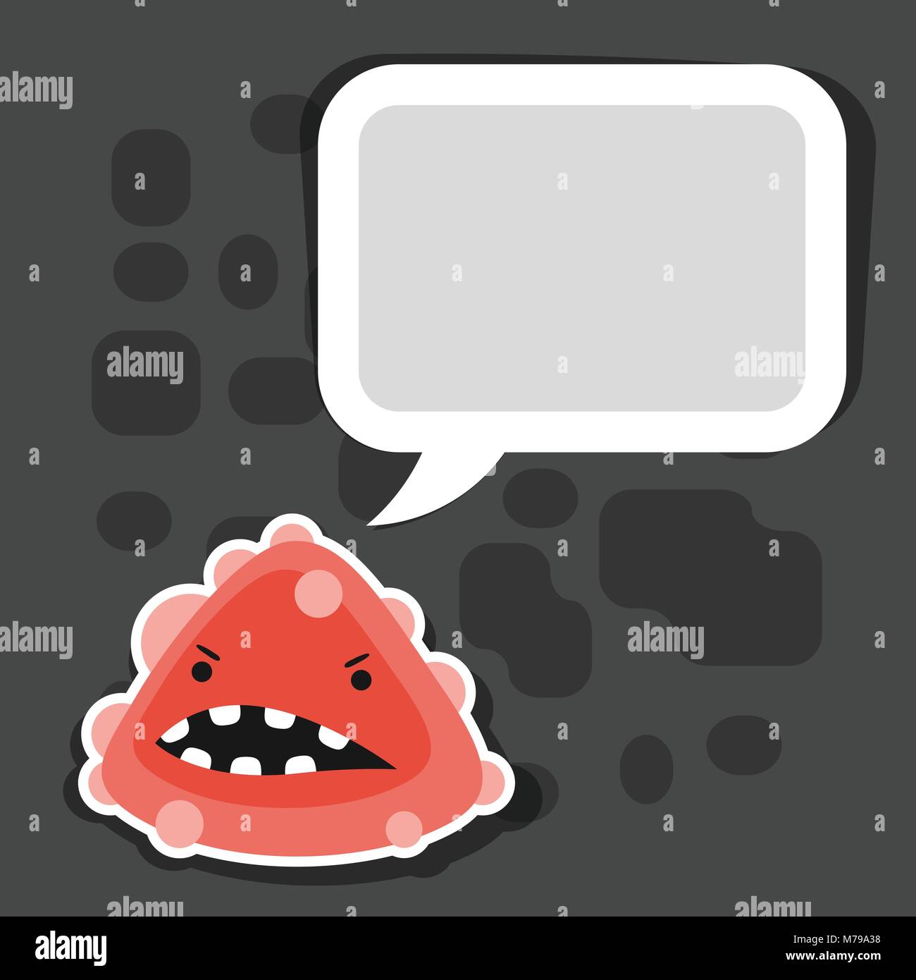 Background with little angry virus or monster Stock Vector Image & Art ...