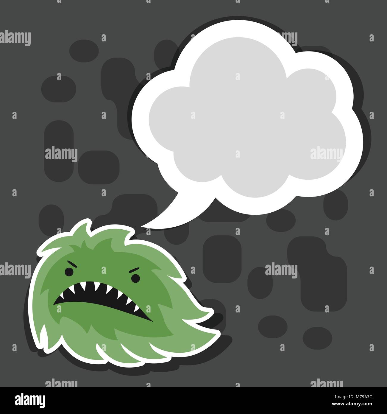 Background with little angry virus or monster Stock Vector Image & Art ...