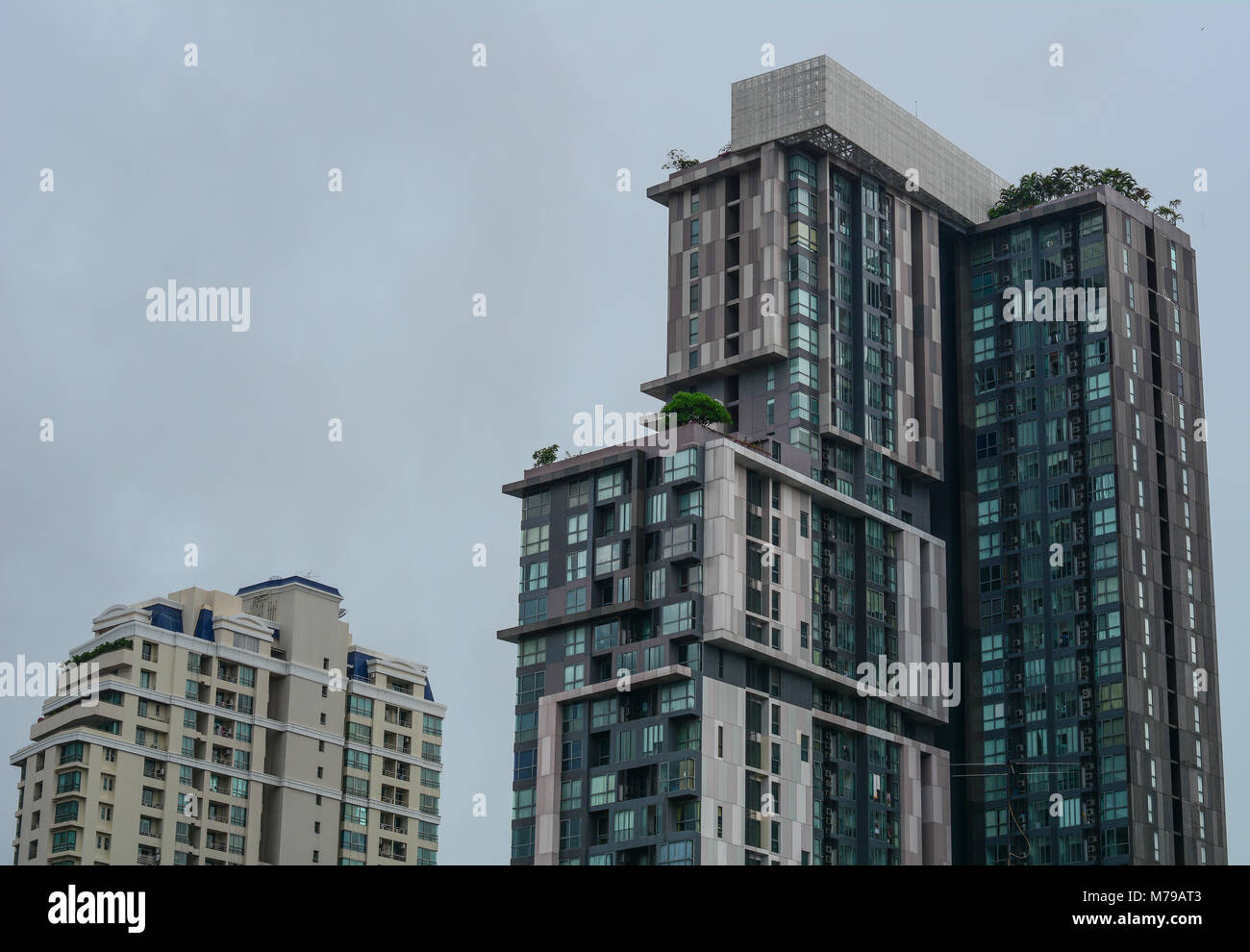 Bangkok, Thailand - Jun 17, 2016. Office buildings located in Bangkok ...
