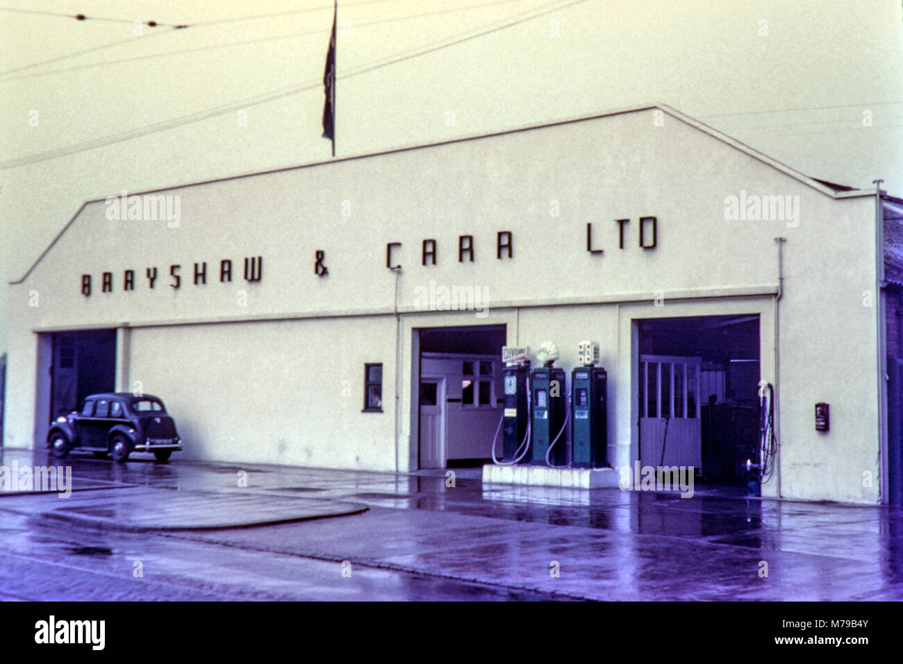 Brayshaw & Carr Ltd. Gas station in Leicester, England. Image taken in