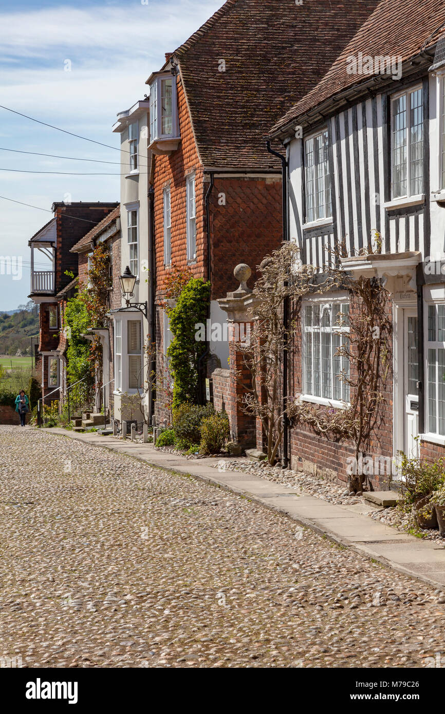 An attractive cobbled lane in Rye, East Sussex, UK Stock Photo Alamy