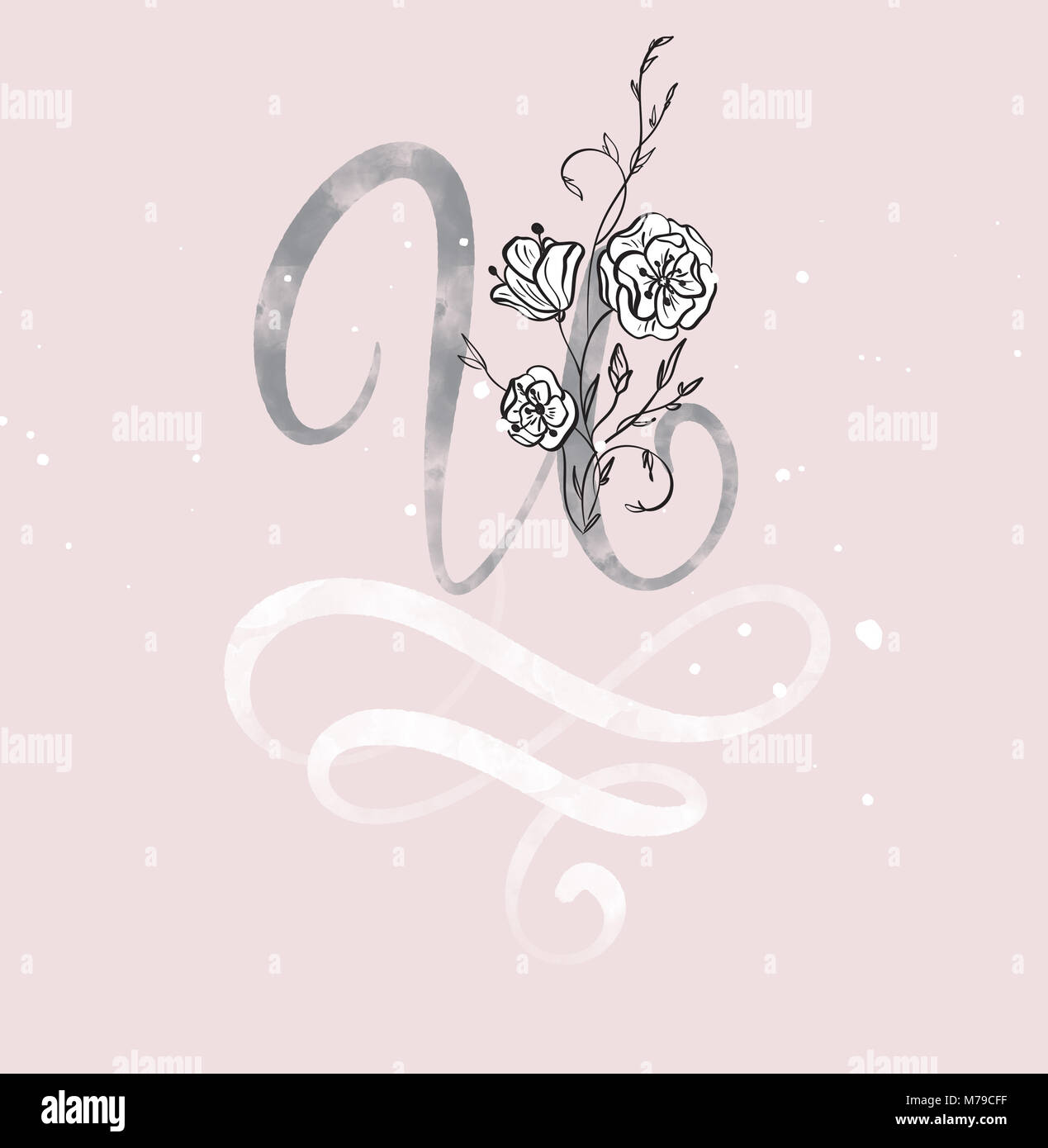flowers alphabet letter u Stock Photo - Alamy