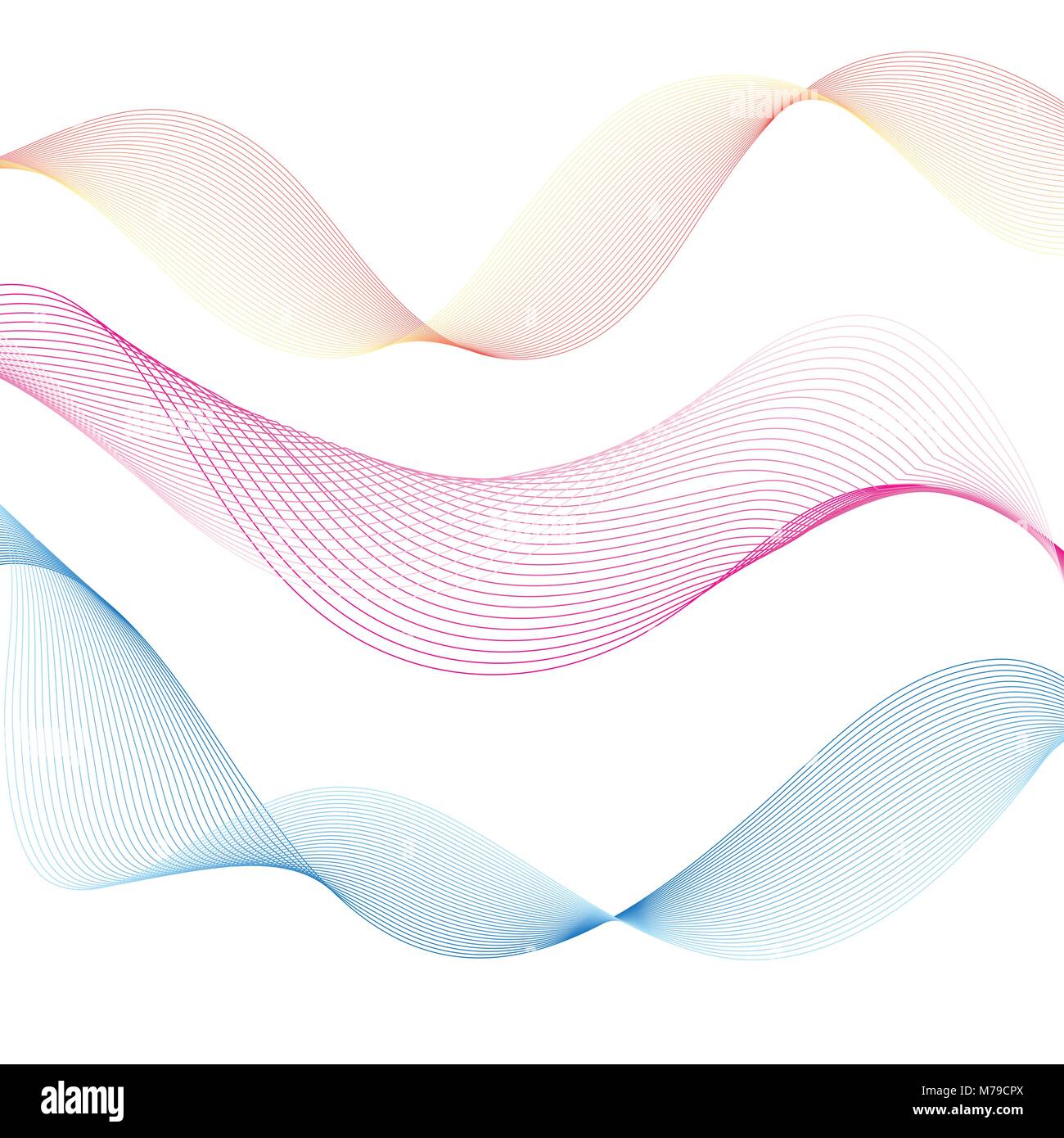 Abstract vector wave on white background. An example of a background ...