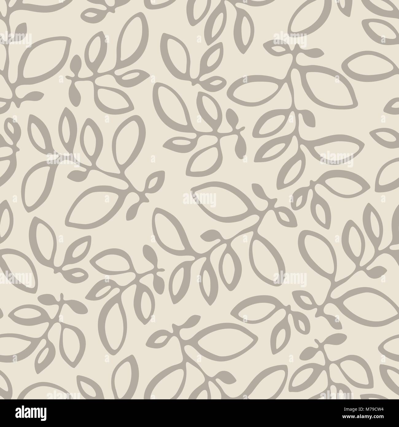 Seamless nature pattern with abstract leaves Stock Vector Image & Art ...