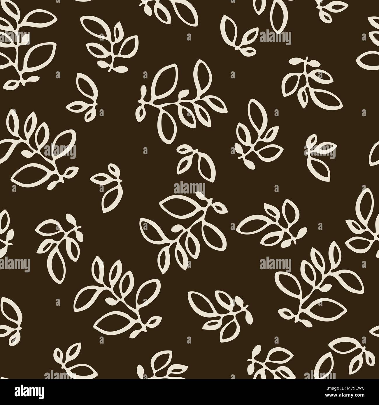 Seamless nature pattern with abstract leaves Stock Vector Image & Art ...
