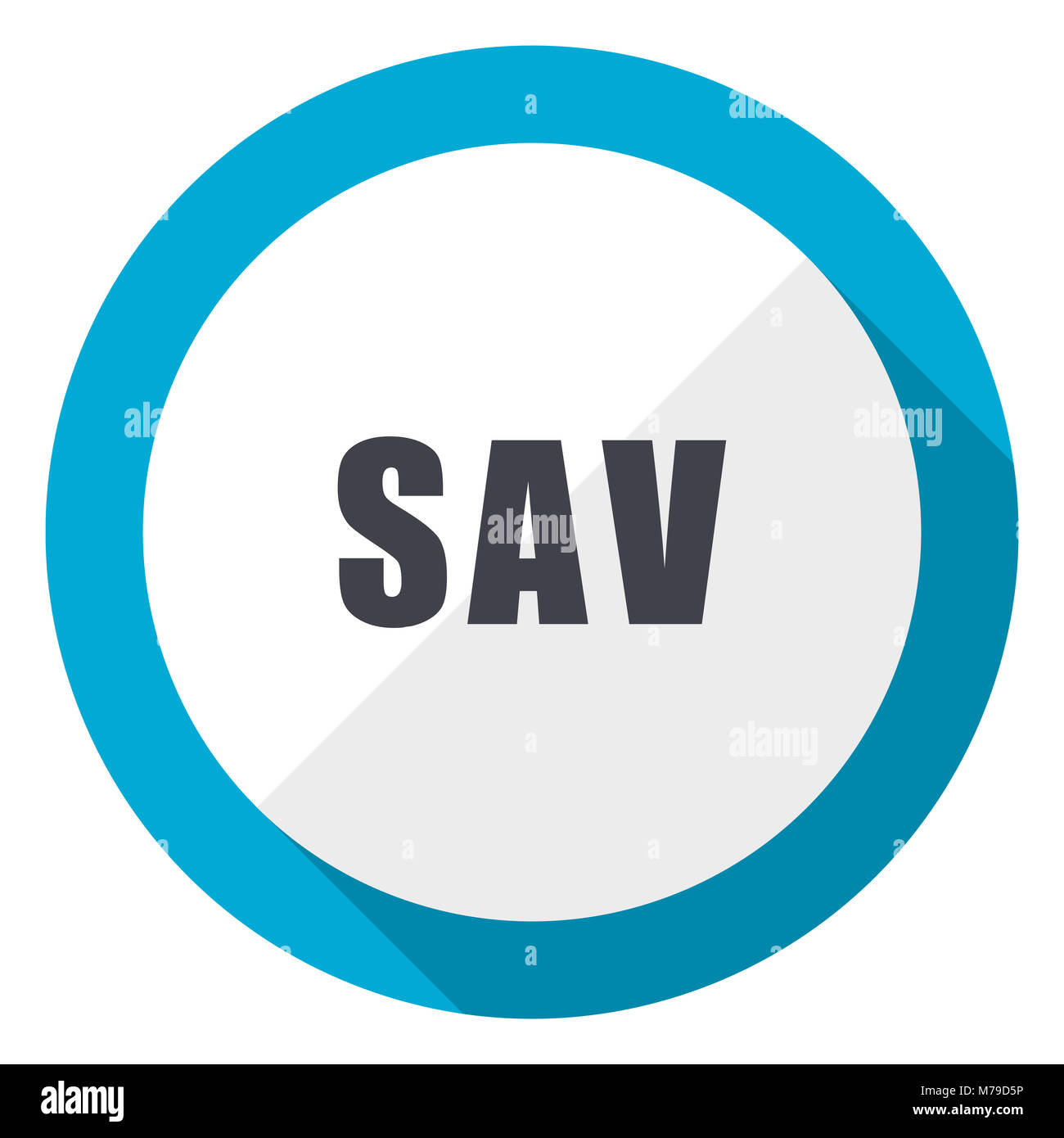 Sav blue flat design web icon Stock Photo