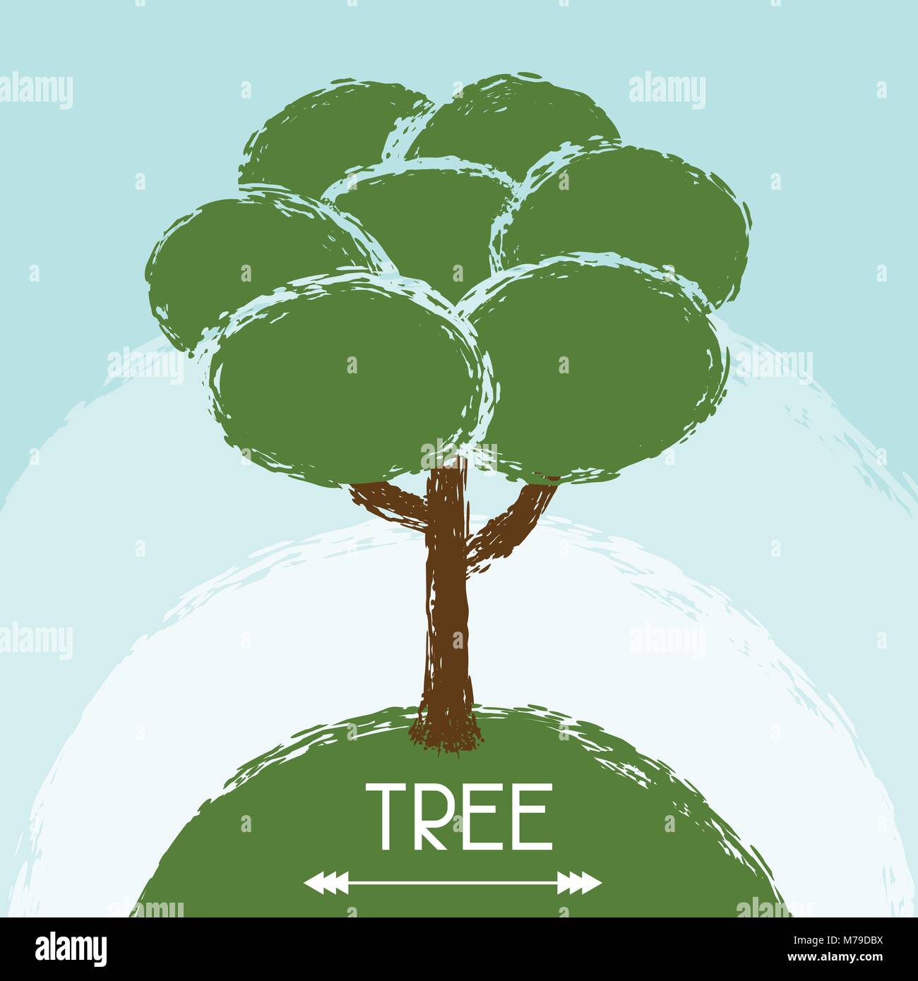 Natural background with tree in grunge style Stock Vector Image & Art ...