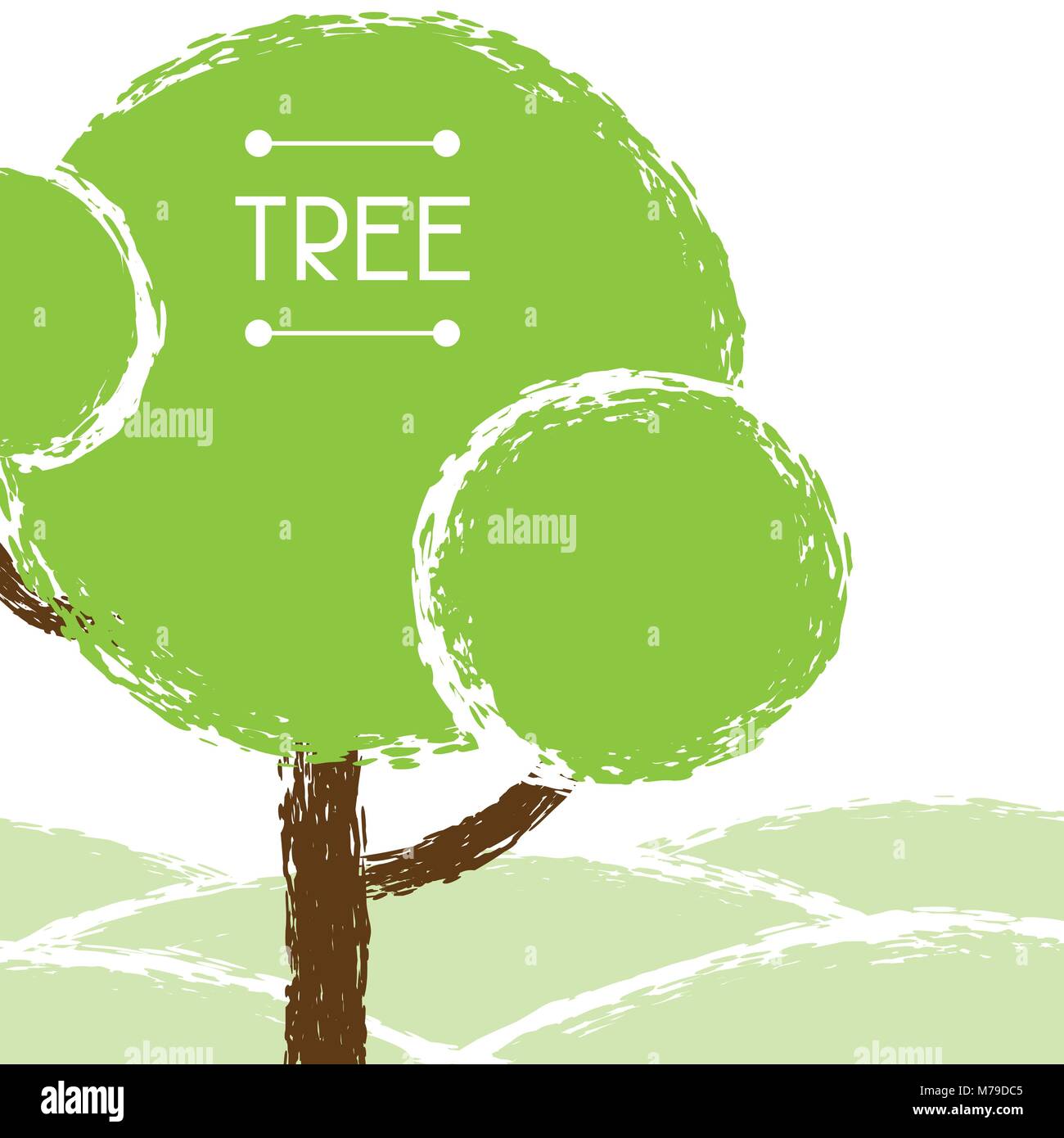 Natural background with tree in grunge style Stock Vector Image & Art ...