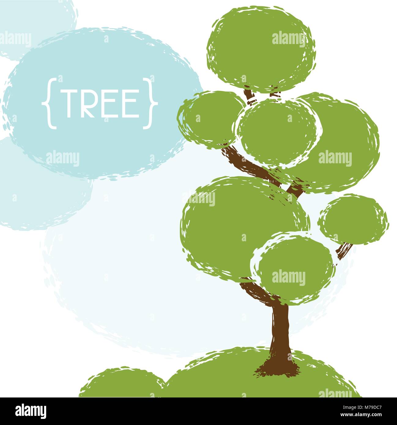 Natural background with tree in grunge style Stock Vector Image & Art ...