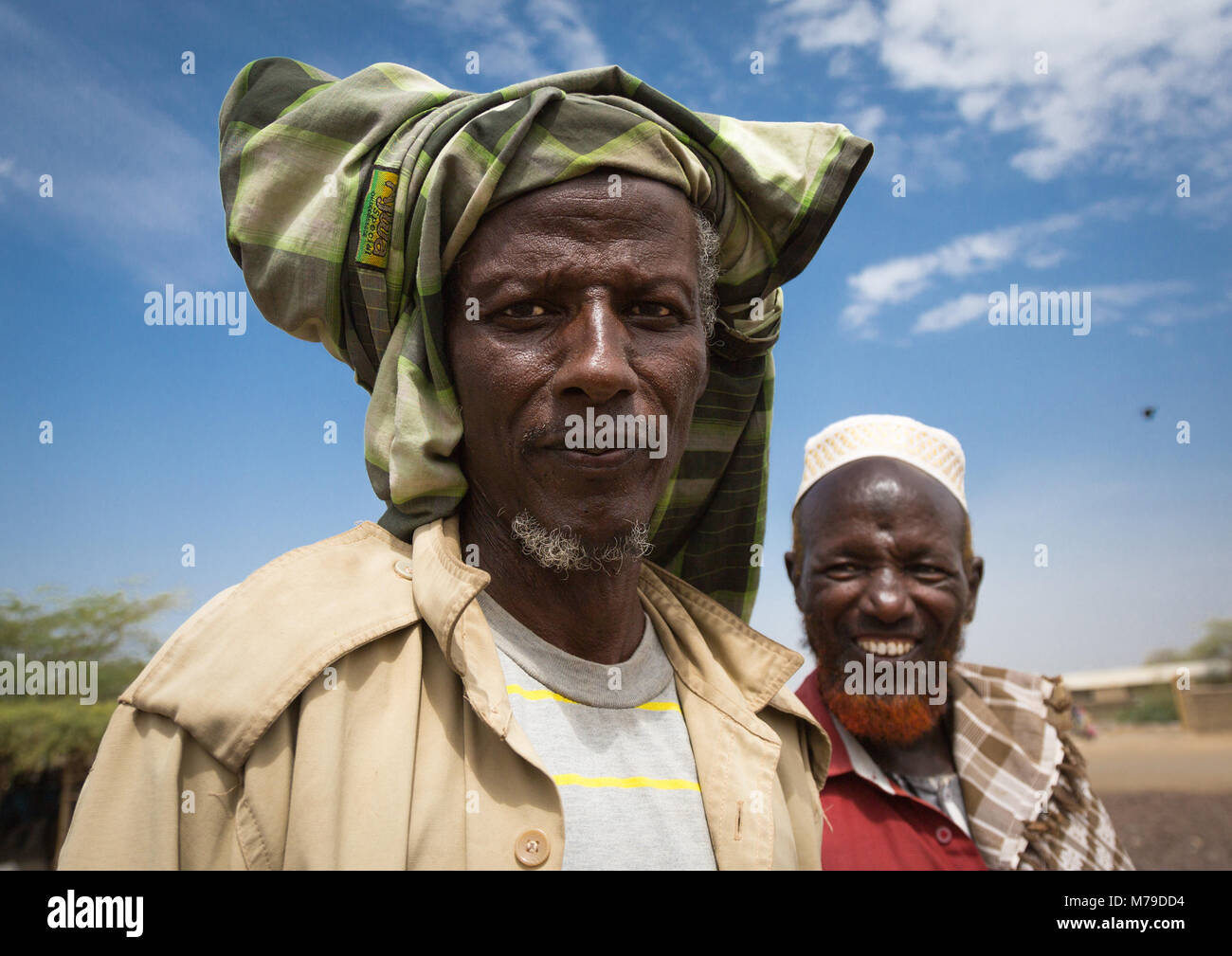 Karrayyu tribe men, Oromia, Metehara, Ethiopia Stock Photo