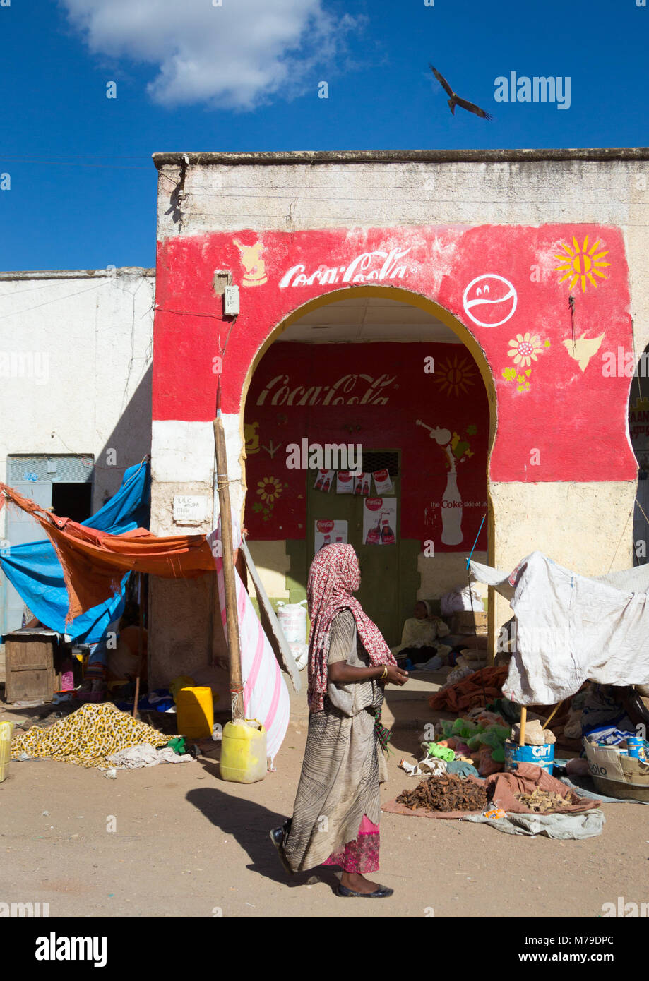 The old town market, Harari region, Harar, Ethiopia Stock Photo