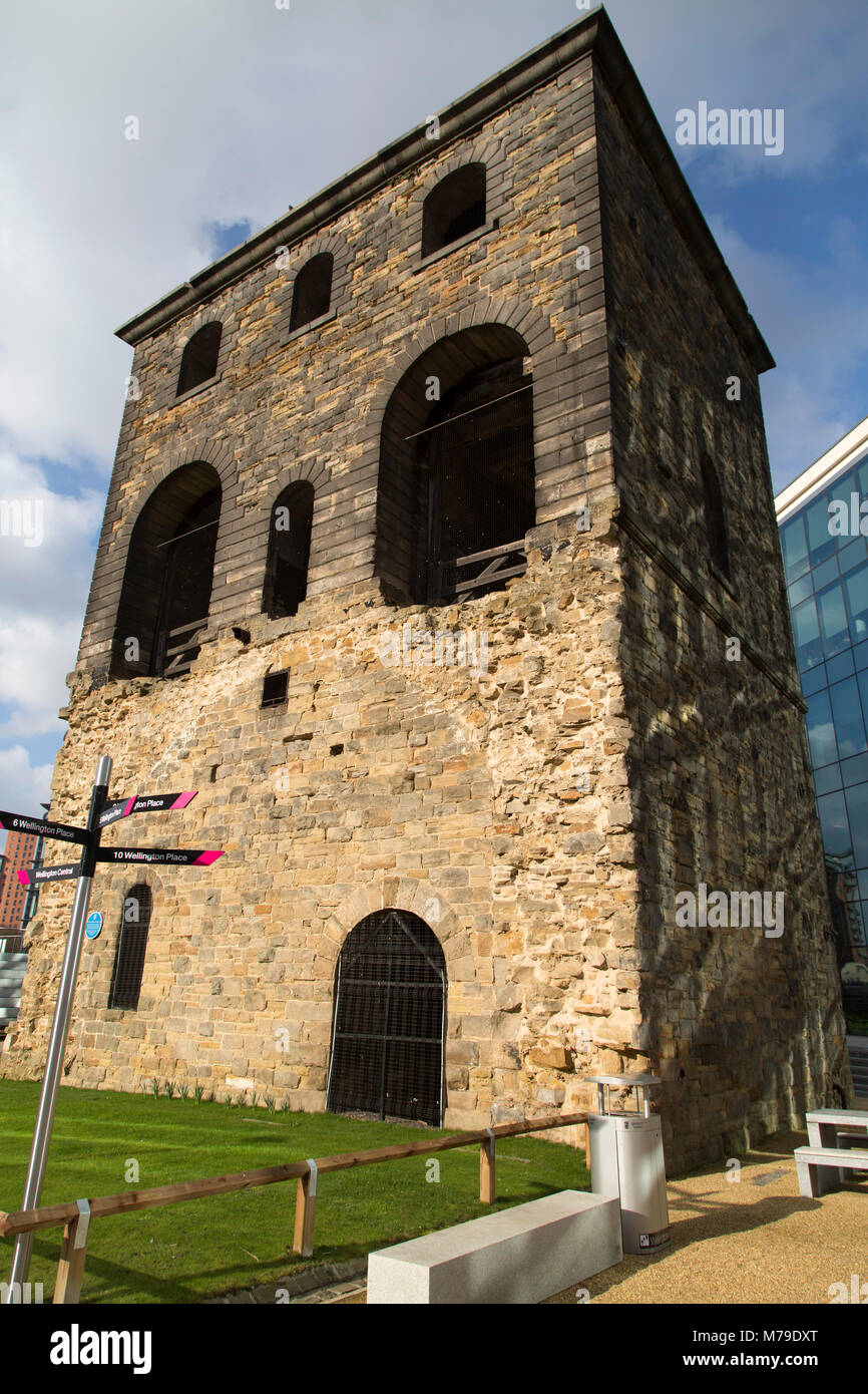 The Central Station Wagon Hoist in Leeds, UK. The steam powered hoist operated from the 1850s to