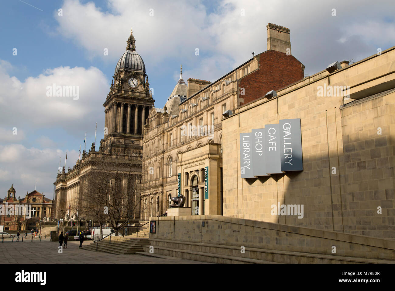 Leeds Art Gallery and Library in Leeds, UK. The building stands on the Headrow. Stock Photo