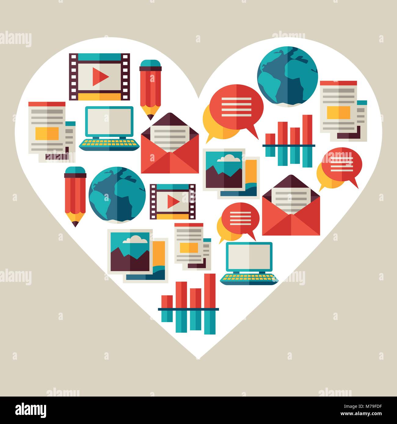 Blog concept illustration in flat design style Stock Vector Image & Art ...