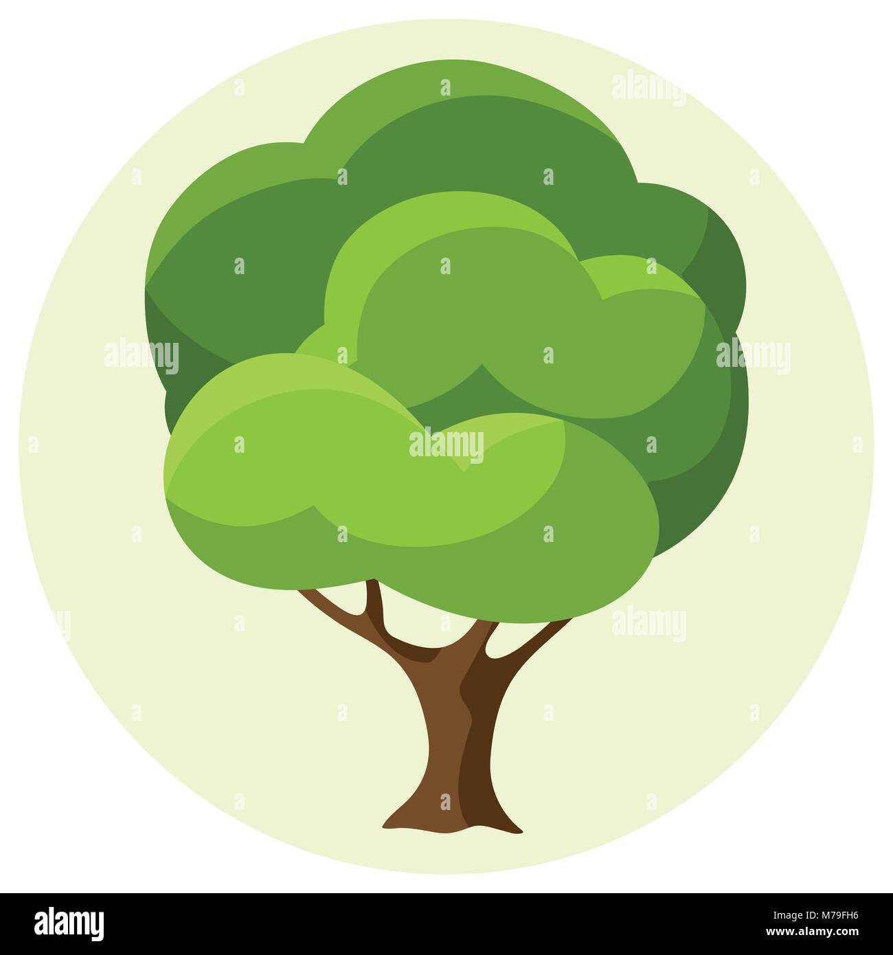 Natural concept illustration with abstract stylized trees Stock Vector ...