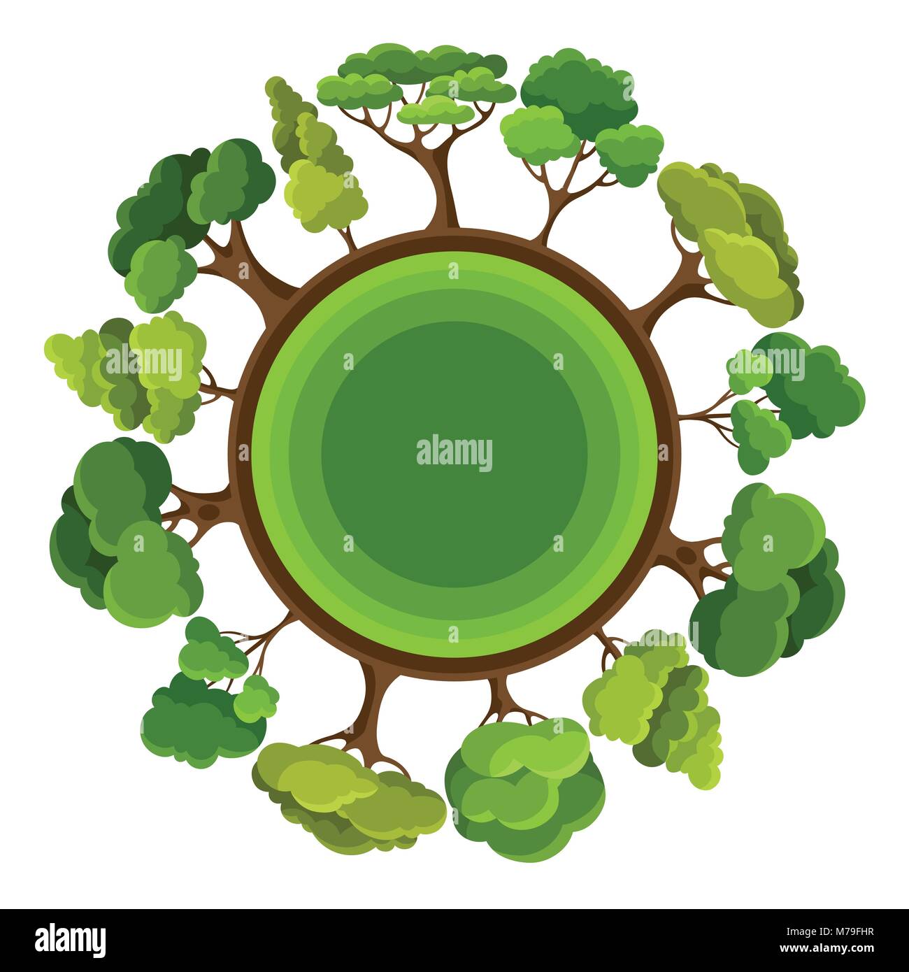 Ecology background design with abstract stylized trees Stock Vector ...