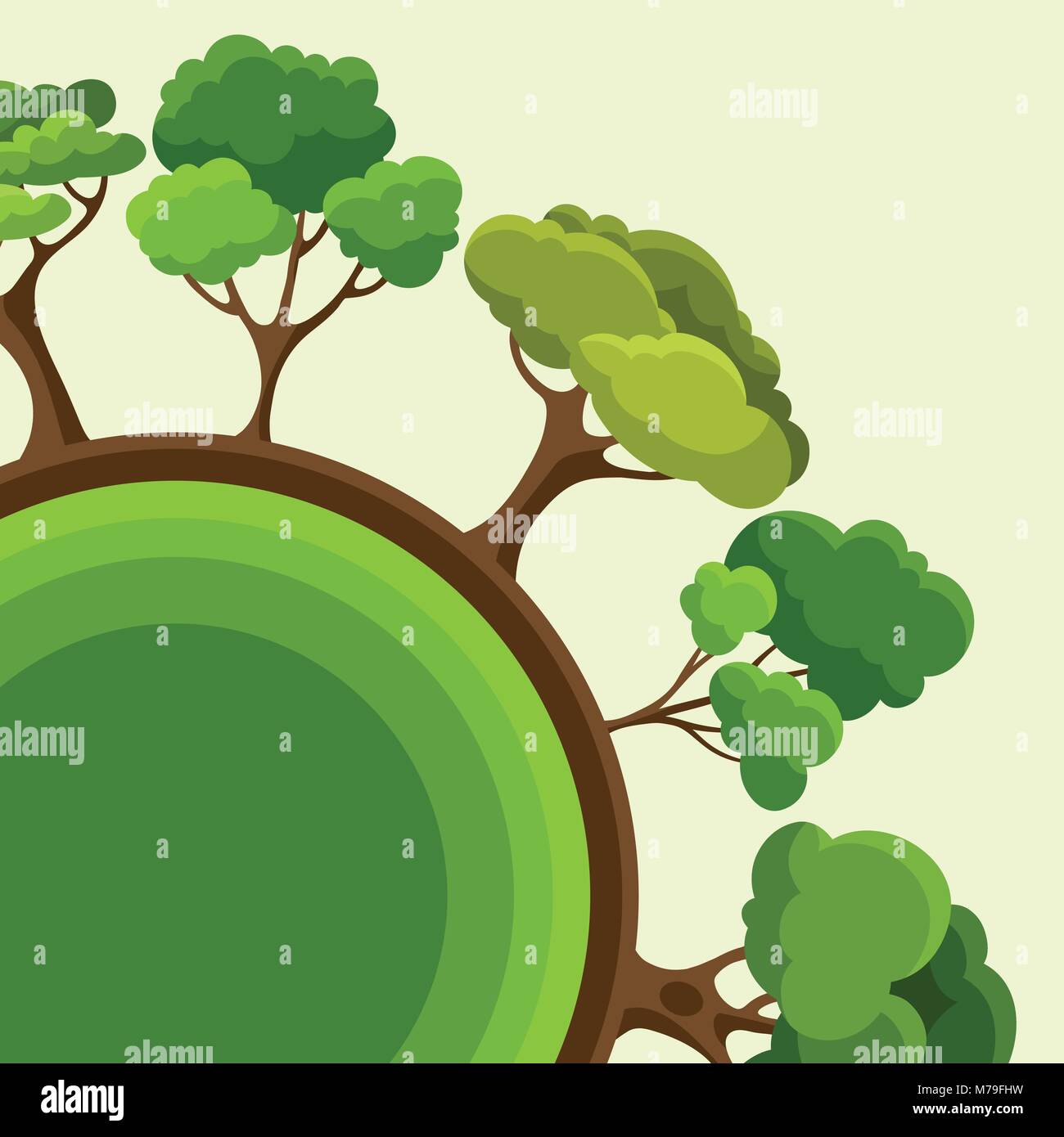 Ecology background design with abstract stylized trees Stock Vector ...