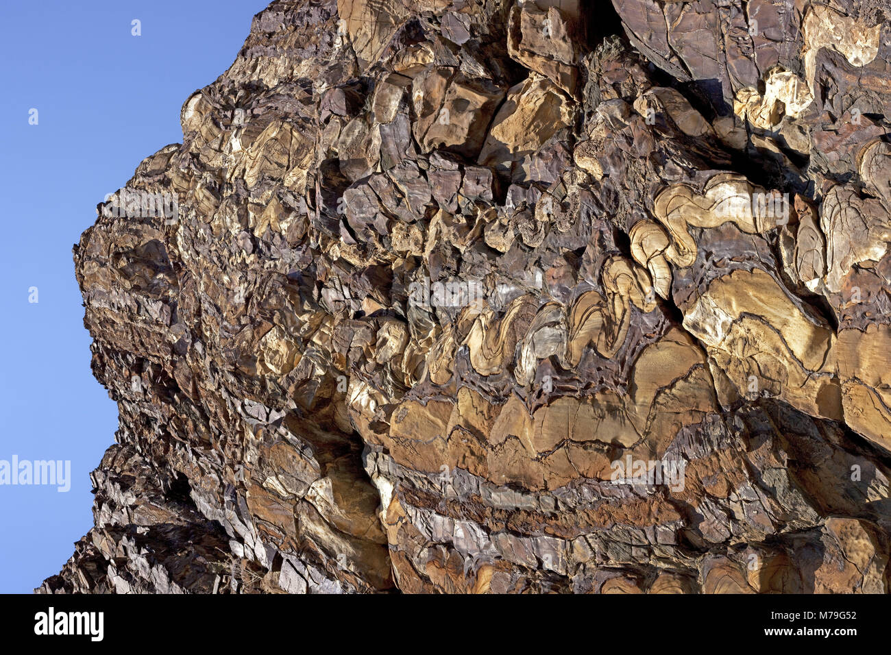Africa, Namibia, sediment rock, from below, Stock Photo