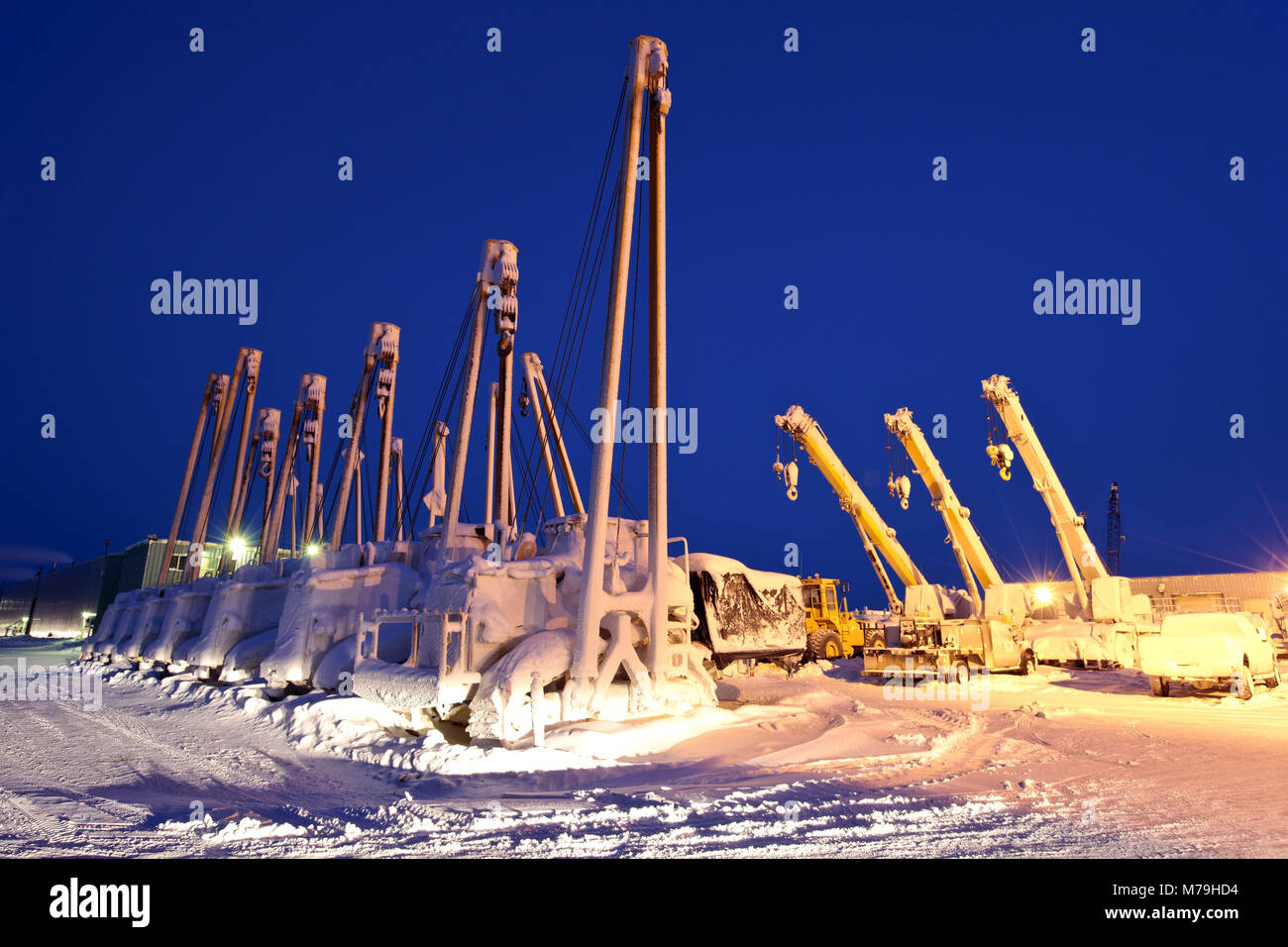 North America, the USA, Alaska, North Alaska, James Dalton Highway, North Slope, oil fields, Prudhoe Bay, Deadhorse, Stock Photo