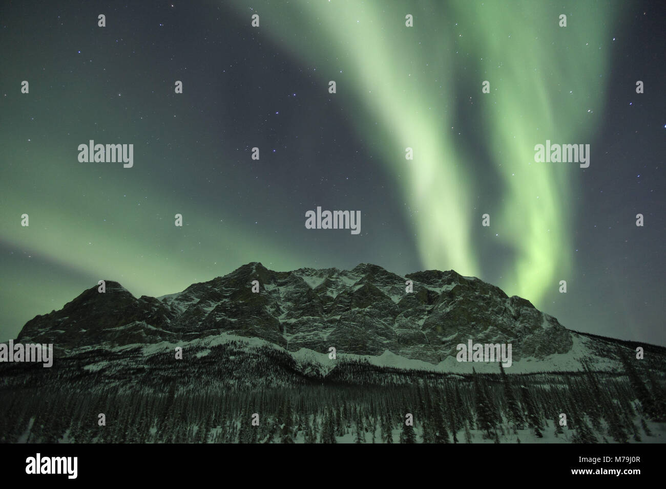 North America, the USA, Alaska, North Alaska, James Dalton Highway, Brooks Range, northern lights, Aurora borealis, Stock Photo