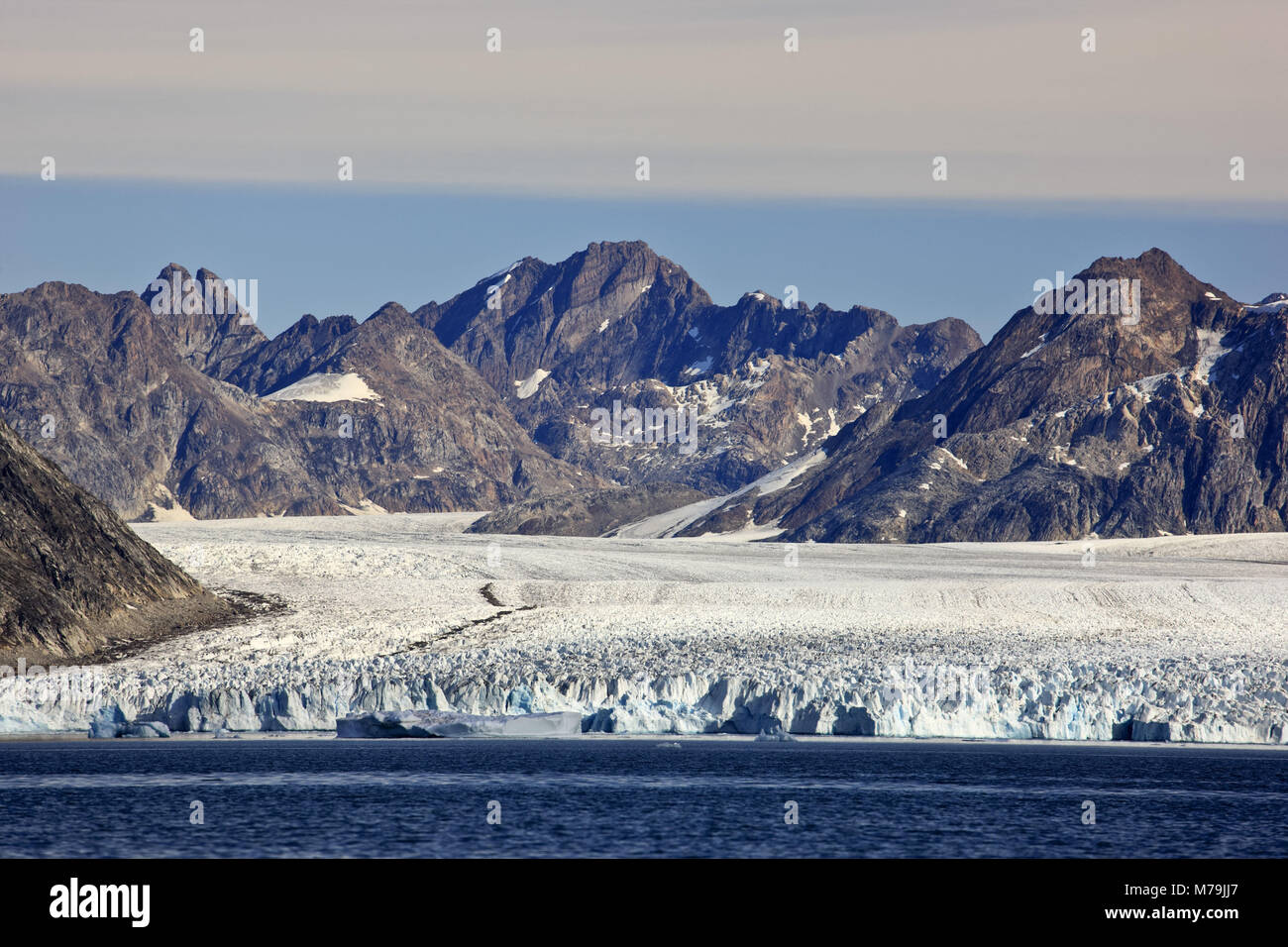 Greenland, East Greenland, area of Ammassalik, Knud Rasmussen glacier, Stock Photo