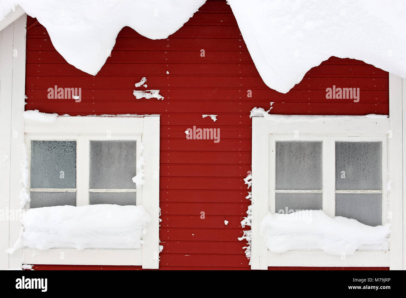 Sweden, Swedish Lapland, Laponia, Kvikkjokk, house, residential house, Stock Photo
