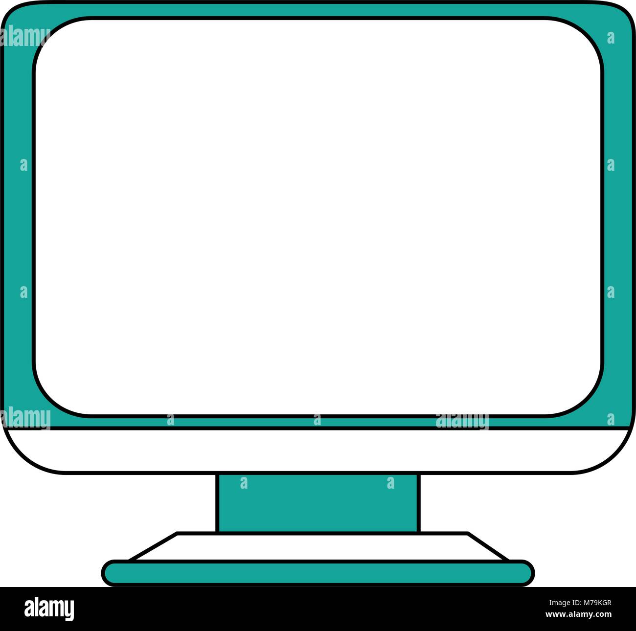 Computer screen technology vector illustration graphic design Stock ...