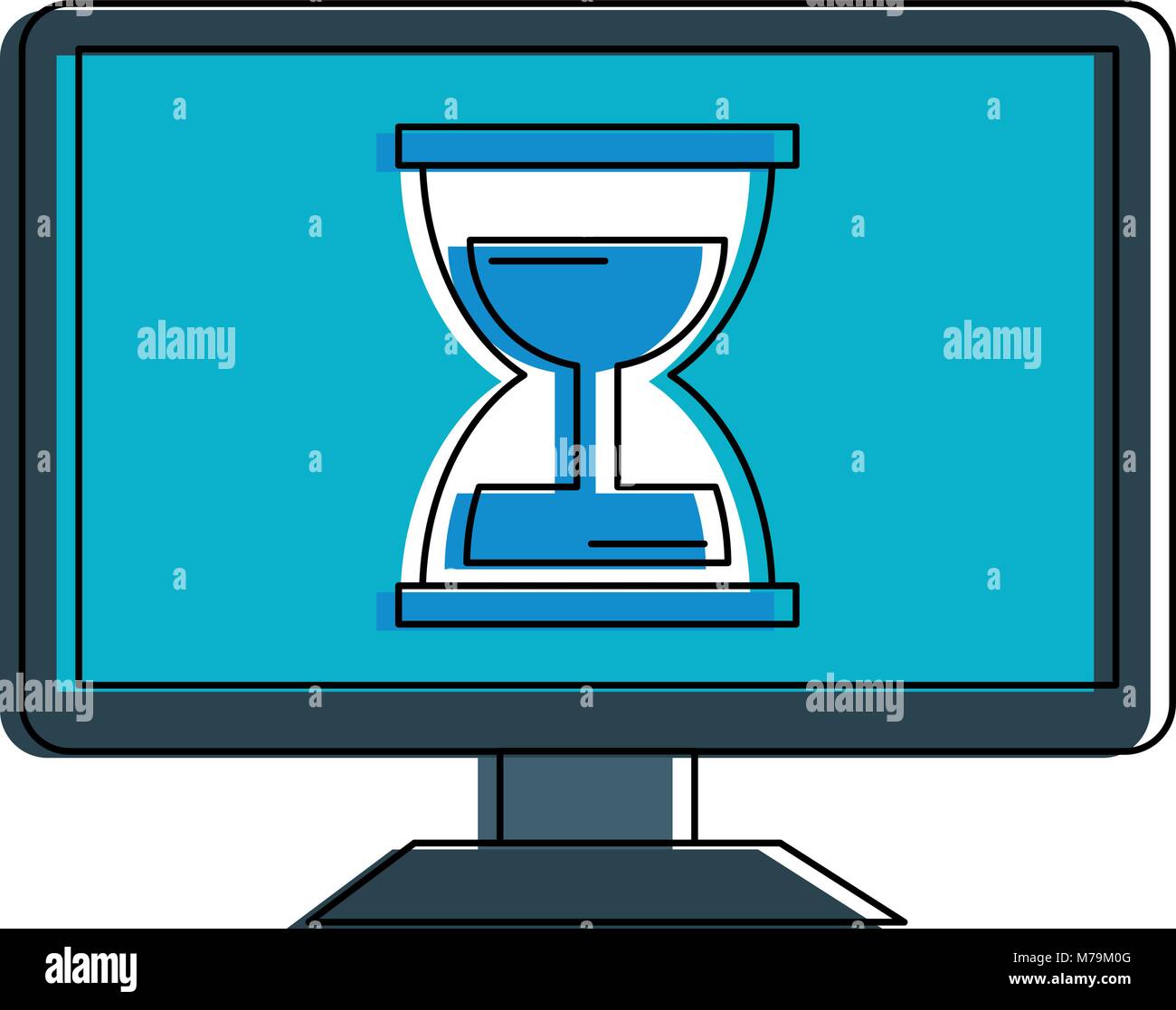 Computer screen technology vector illustration graphic design Stock ...