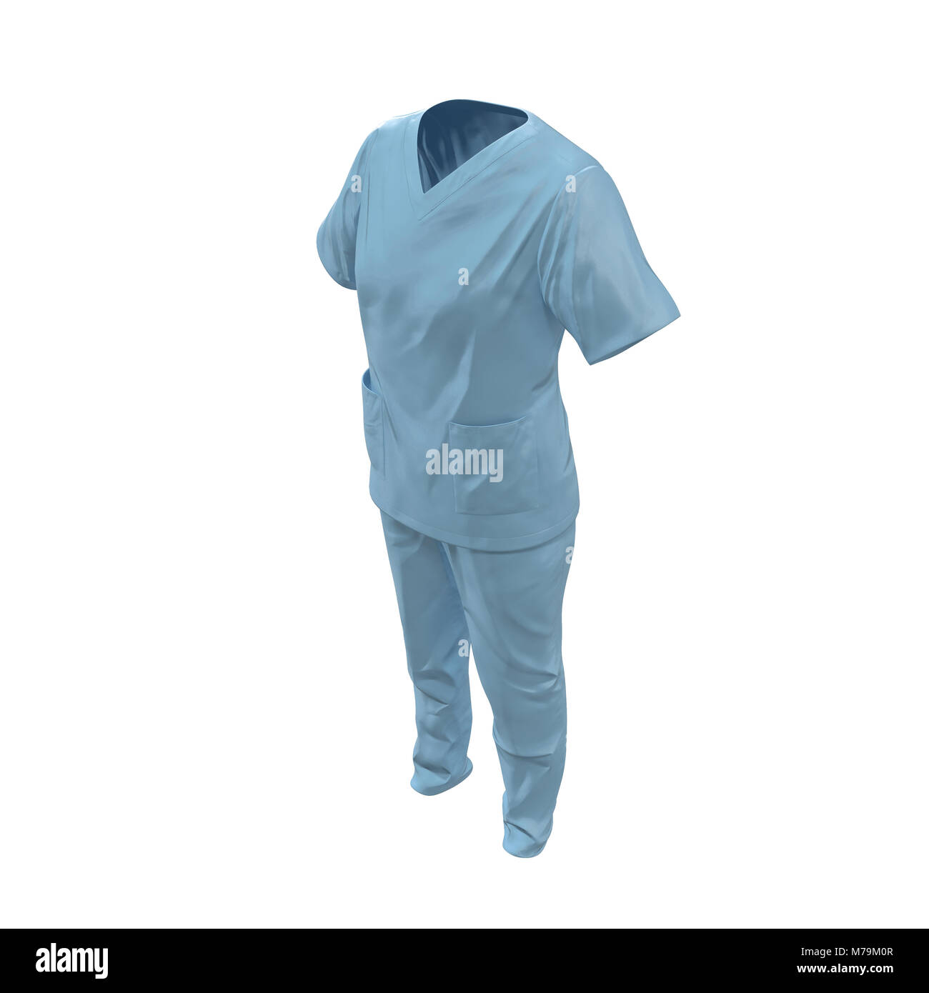 Medical workers clothes isolated on white background. 3D illustration