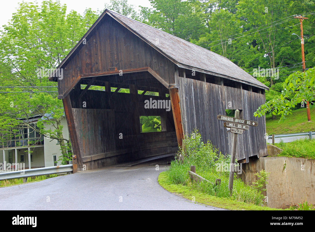 Vermont Covered Bridges Stock Photo Alamy   Vermont Covered Bridges M79M52 