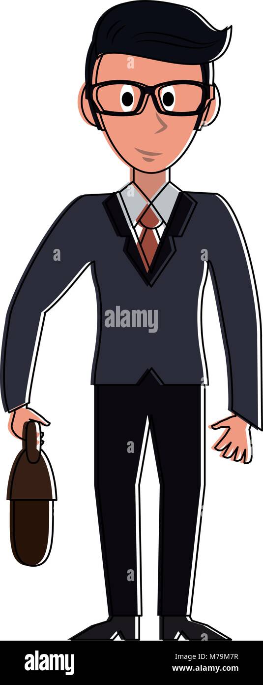 Businessman with suit cartoon vector illustration graphic design Stock ...