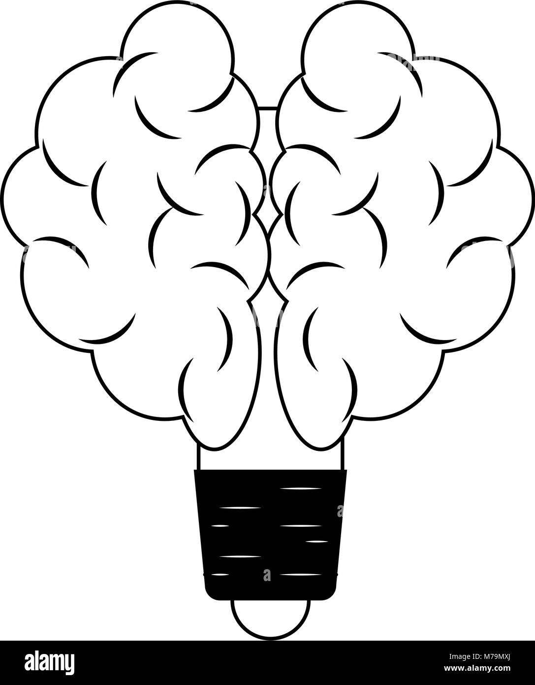 Bulb and idea symbol Stock Vector Image & Art - Alamy