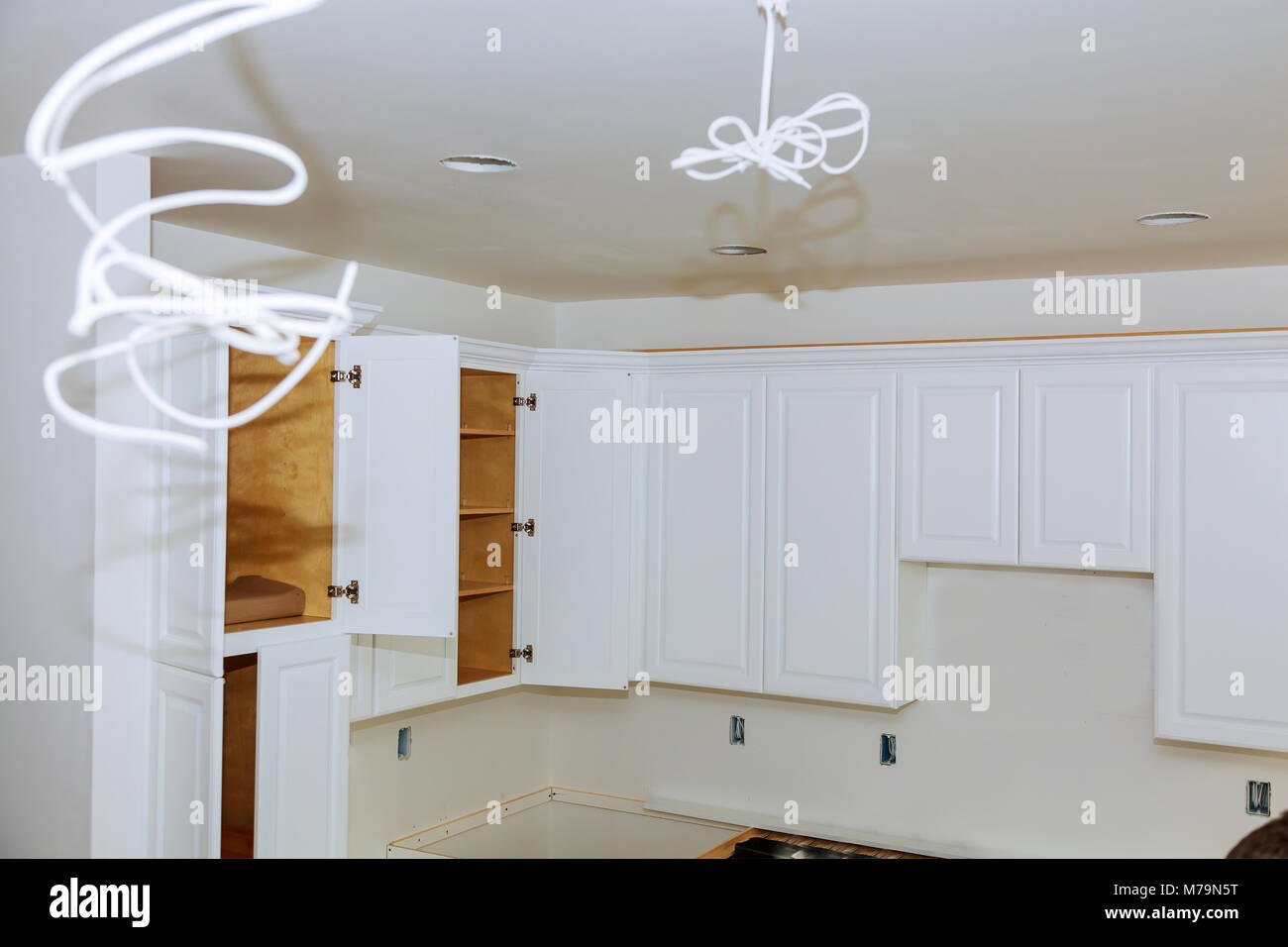 Installing new induction hob in modern kitchen kitchen Installation of