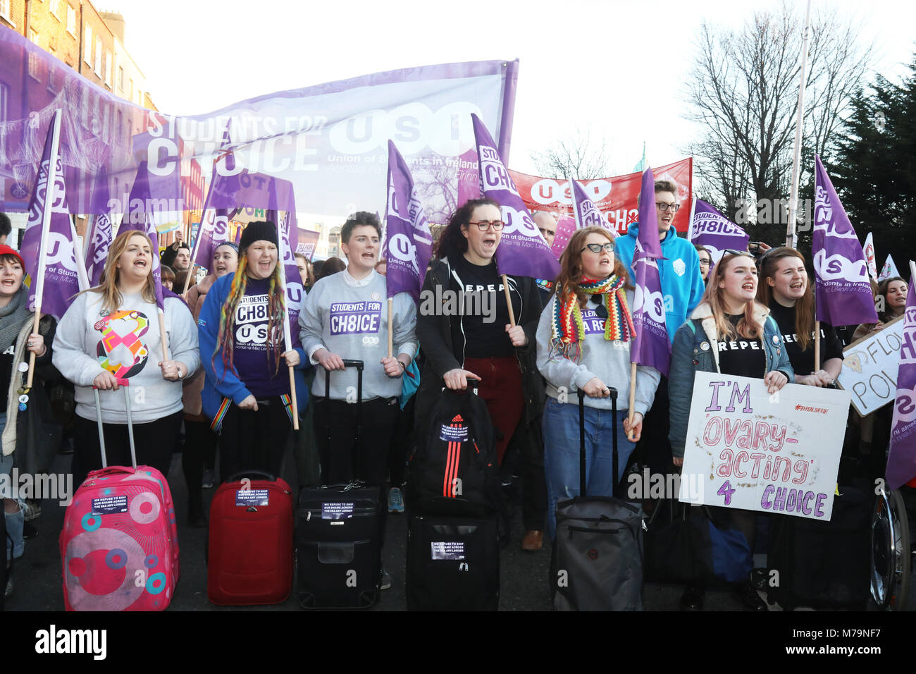 Irish Campaign to Lift Abortion Ban Stock Photo