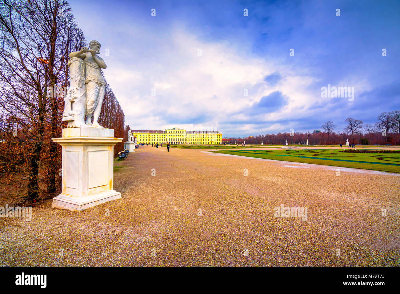 Schonbrunn Palace, imperial summer residence in Vienna, Austria Stock Photo