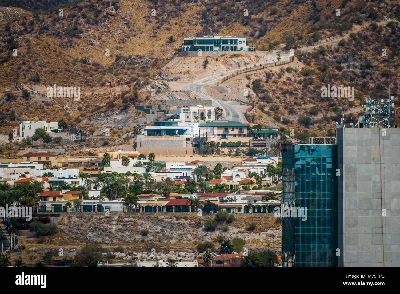 Residential La Jolla urban landscape, where rich families live in