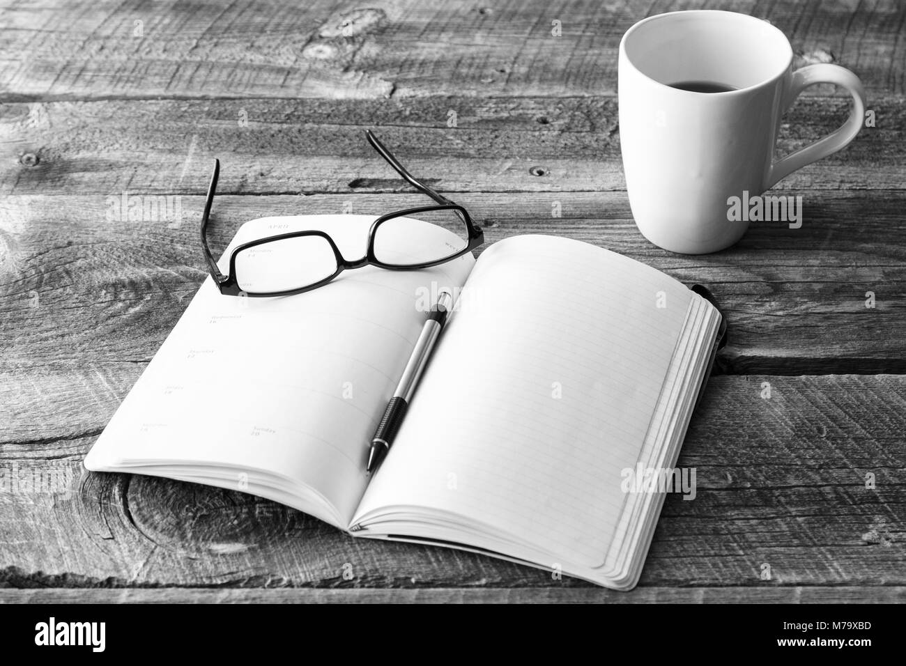 Download High Angle Shot Of A Planner And Pencil Reading Glasses And Coffee Stock Photo Alamy Yellowimages Mockups